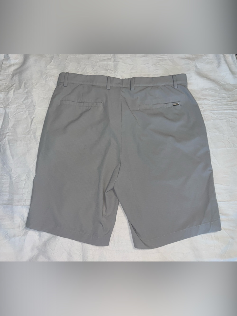 Men's Classic Gray Performance Bermuda Shorts - Picture 2 of 2